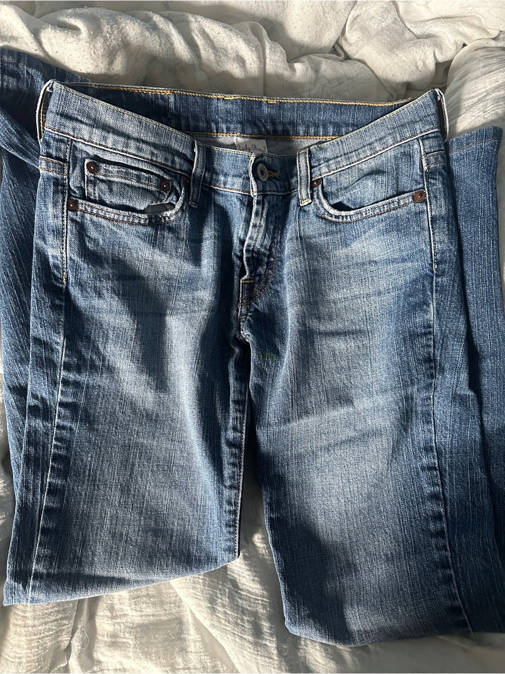 Vintage Lucky Brand Low Rise Baby Flare Bootcut Jeans Size 27